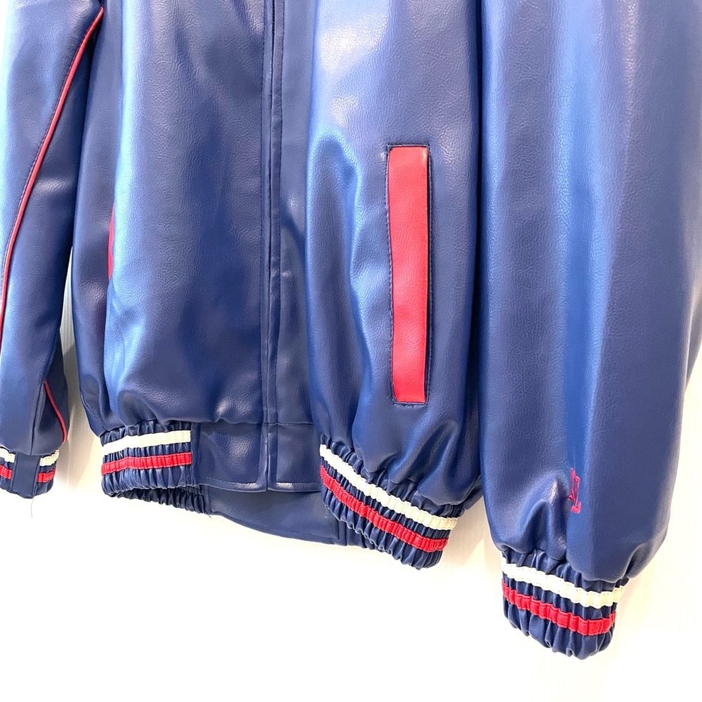 New York Giants Leather Bomber Jacket Size Small - Picture 6 of 13